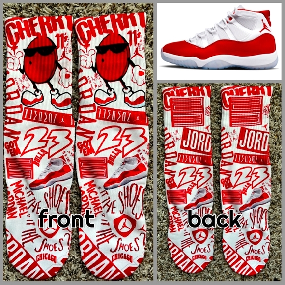 Jordan 11 cherry socks - Picture 1 of 1